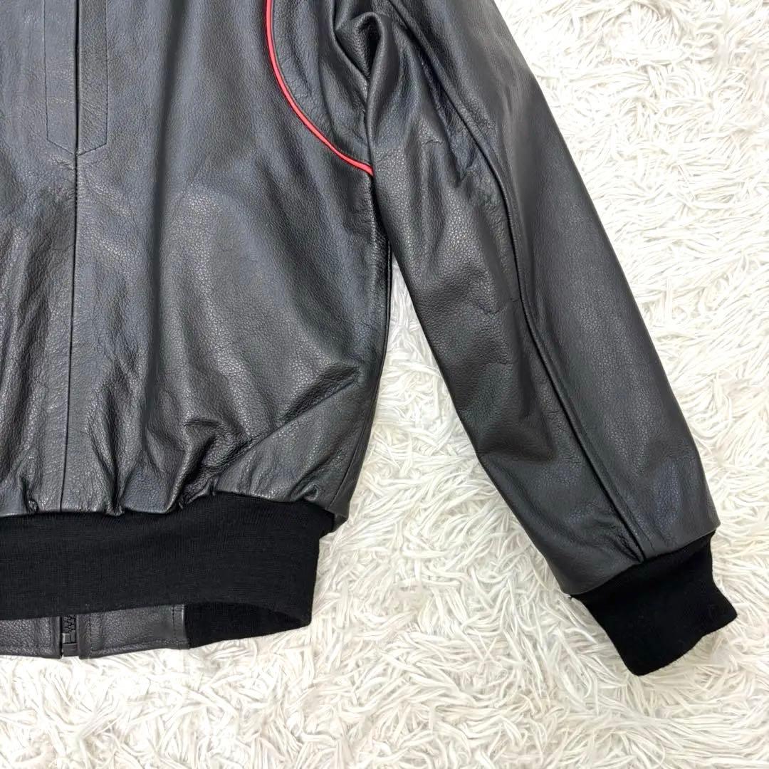 新品タグ付き Axel 牛革 キルティング シングルライダース ブルゾン L