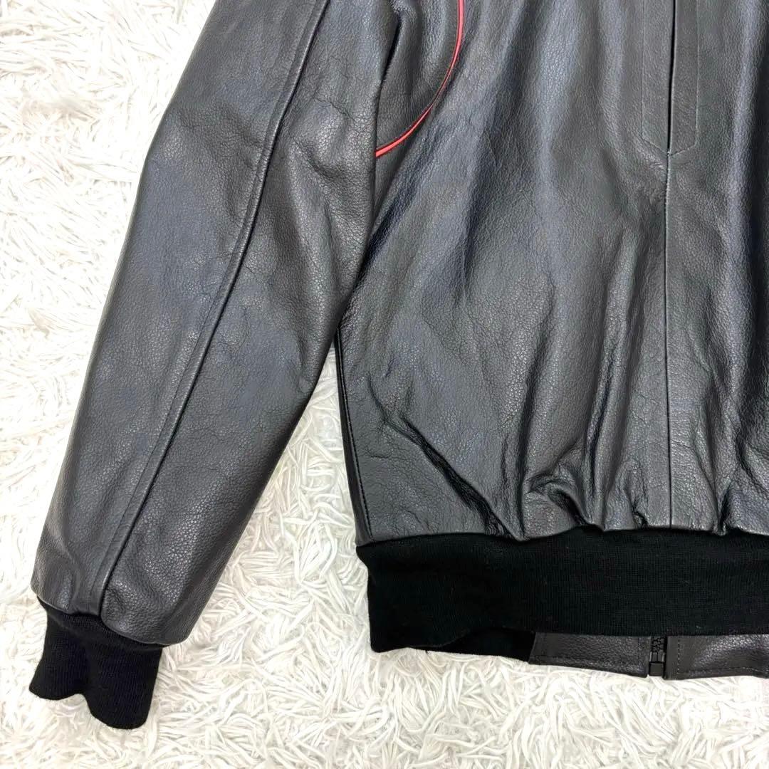 新品タグ付き Axel 牛革 キルティング シングルライダース ブルゾン L