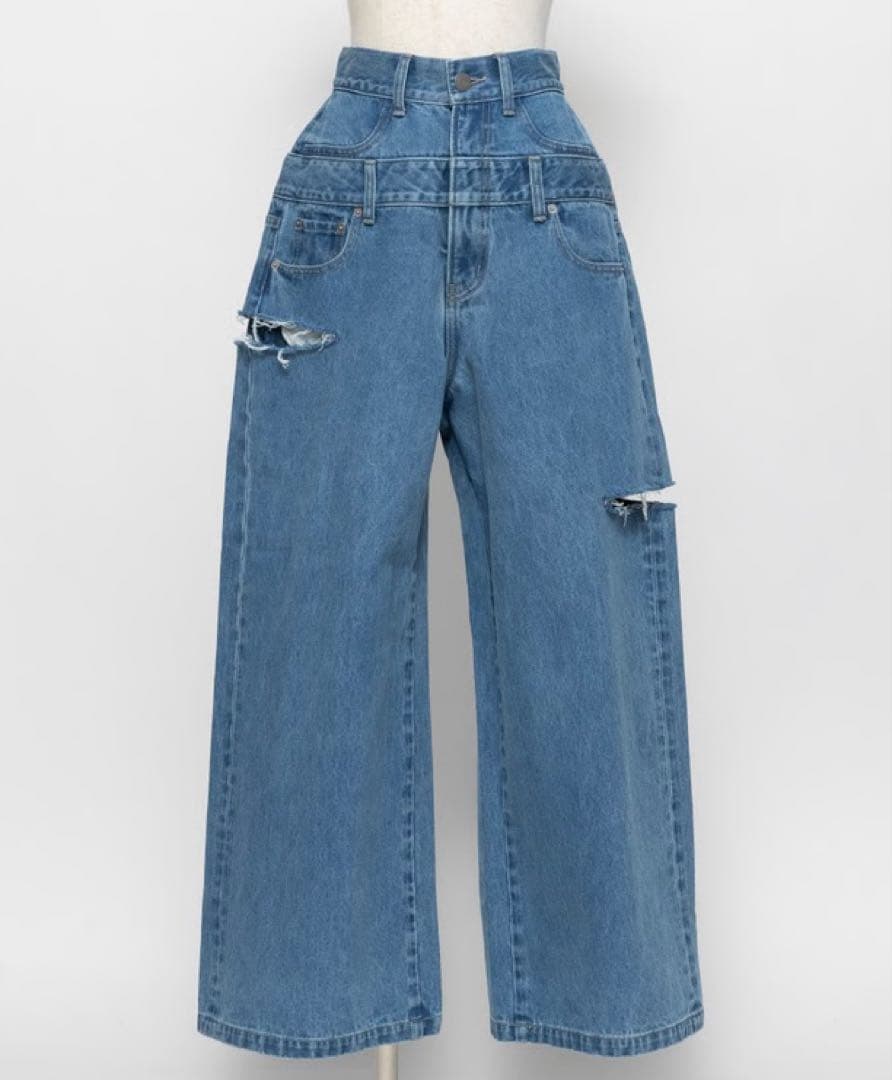 WCJ レイヤードデニムパンツ