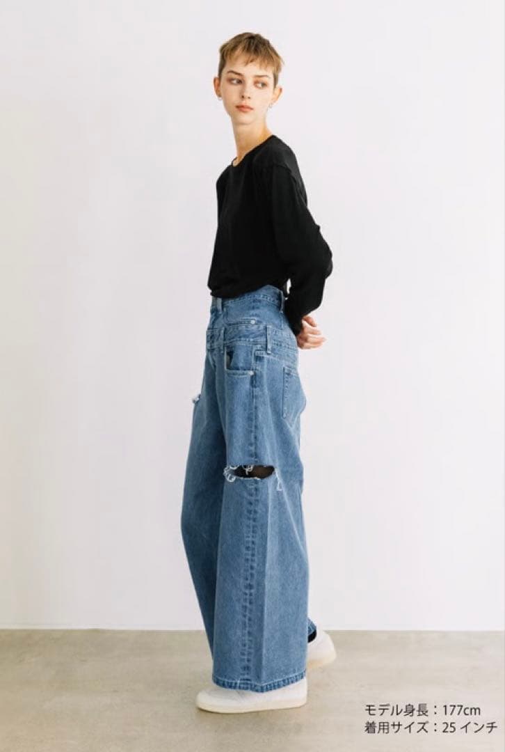 WCJ レイヤードデニムパンツ