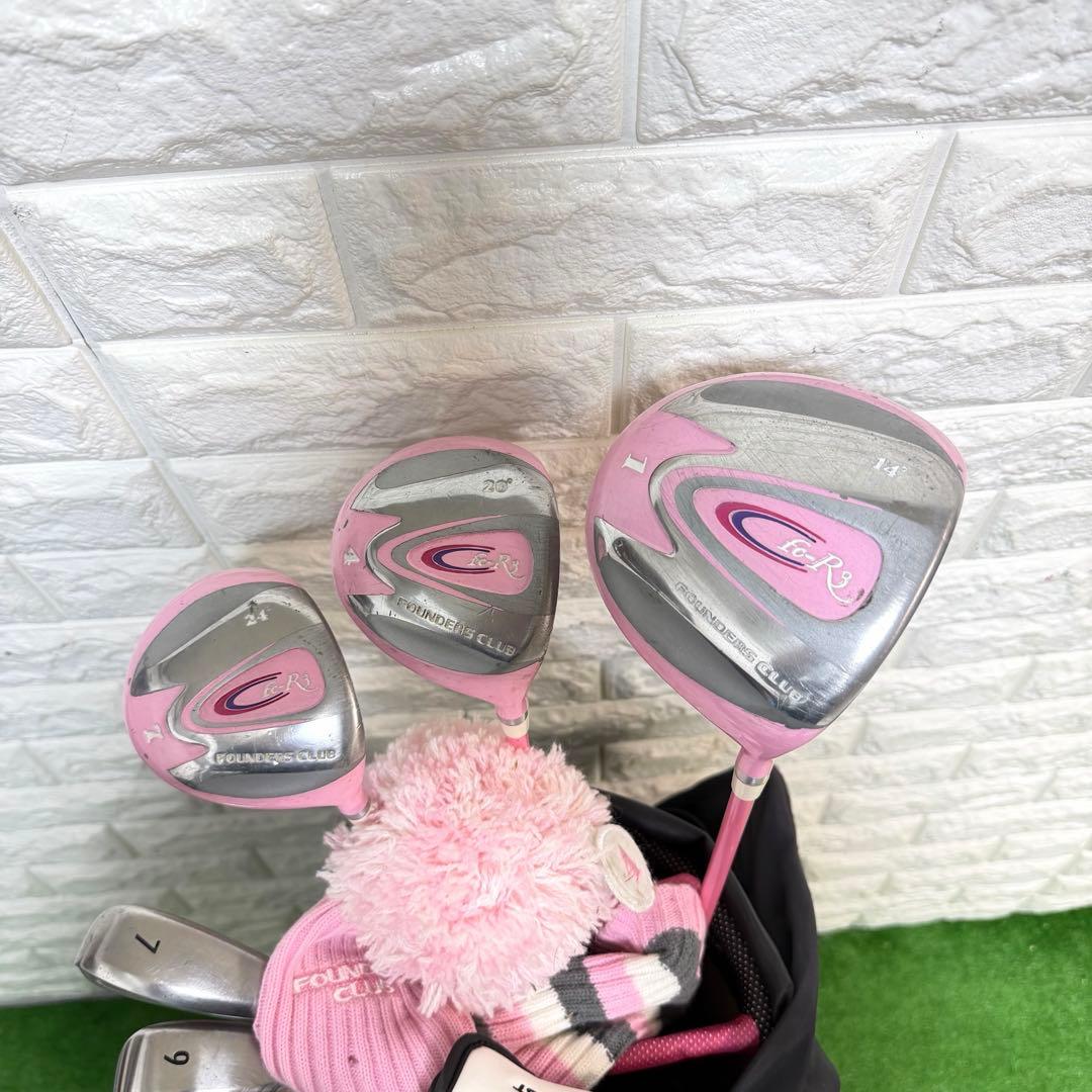 ゴルフセット　レディース　FOUNDERS チッパー付　ラウンド仕様　すぐ使える