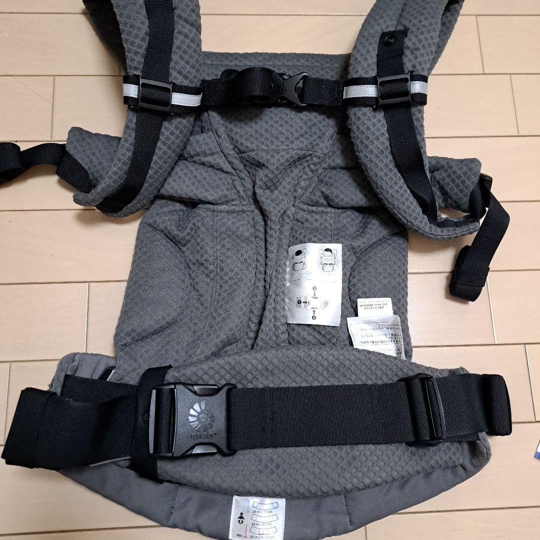 エルゴベビーオムニブリーズ 抱っこ紐グラファイトグレー ヘッドサポートおまけ付き