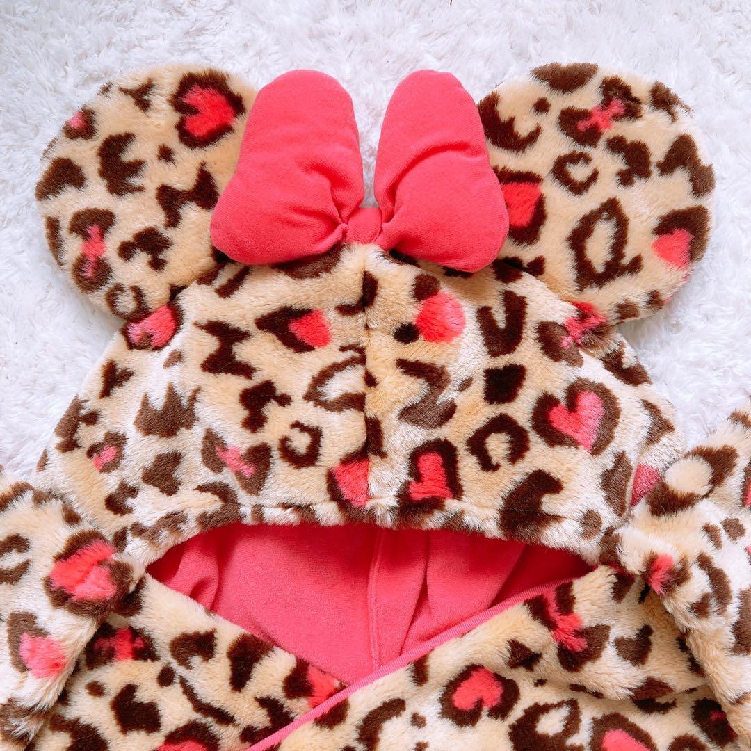 ミニーマウス ヒョウ柄キャップ　ディズニーランド　シー