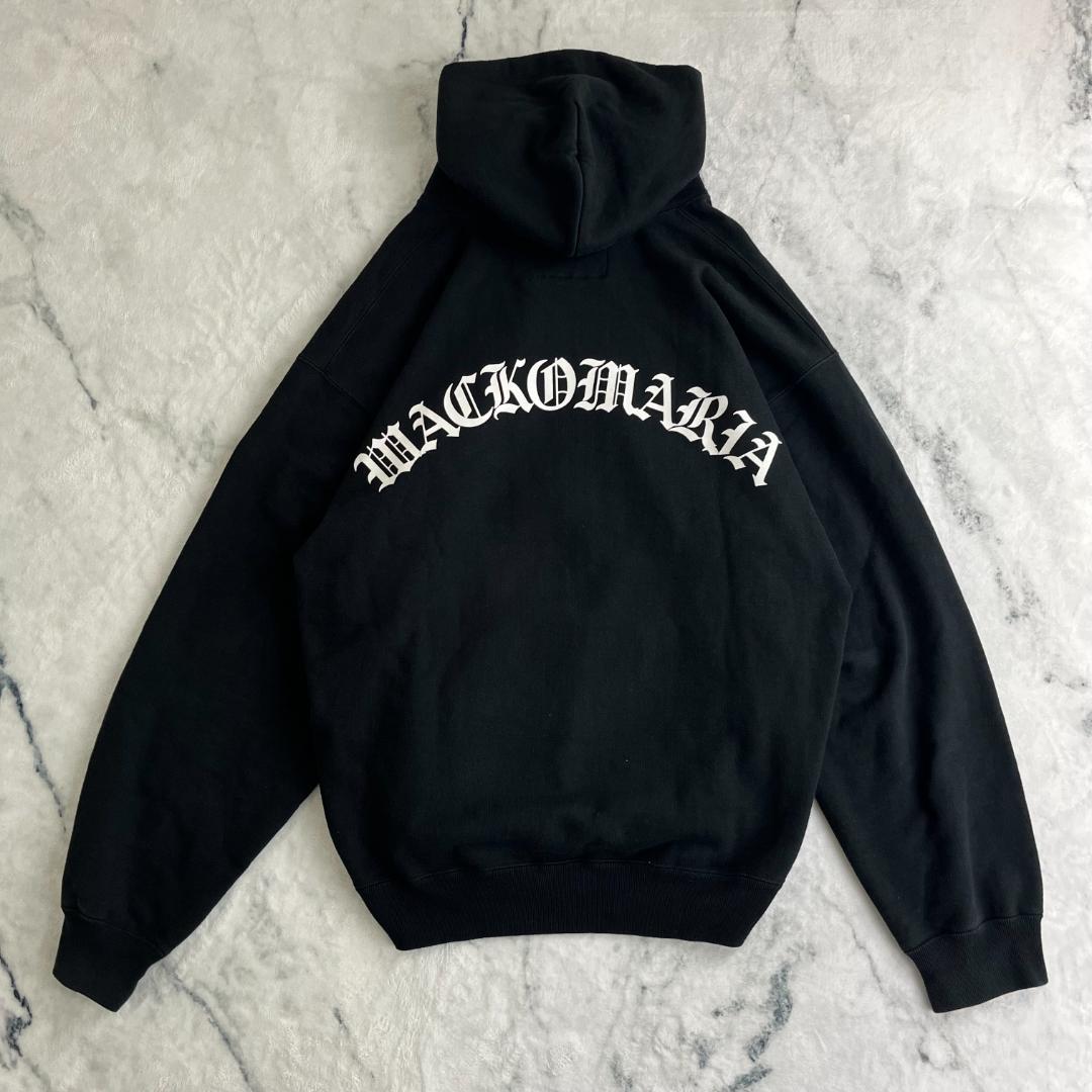 【激レア・最高デザイン】ワコマリア☆バックアーチロゴ肉厚ジップパーカー2975.