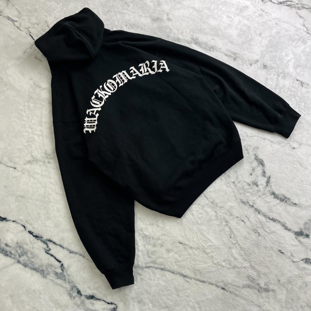 【激レア・最高デザイン】ワコマリア☆バックアーチロゴ肉厚ジップパーカー2975.