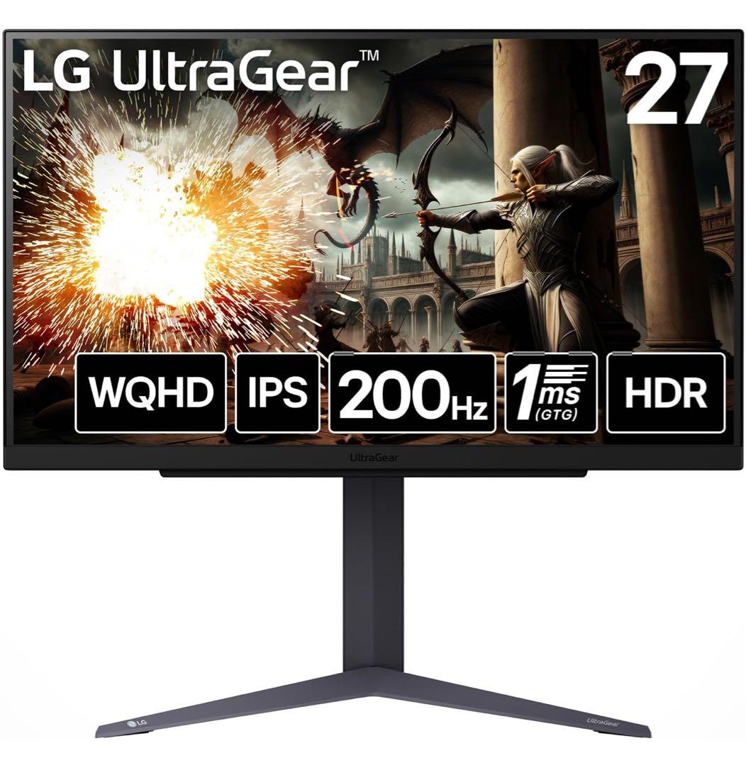 LGゲーミングモニター LG UltraGear 27GS75Q-B 27インチ