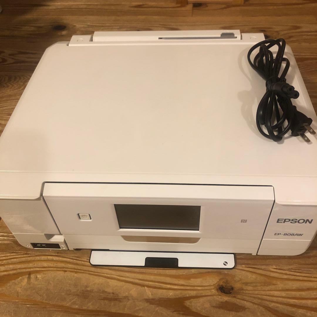 【ジャンク品】EP-808AW EPSON 取付済純正インク付き