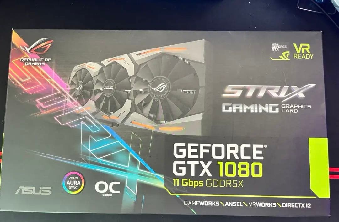 グラフィックボード・グラボ・ビデオカード ROG STRIX GTX1080 O8G 11GBPS