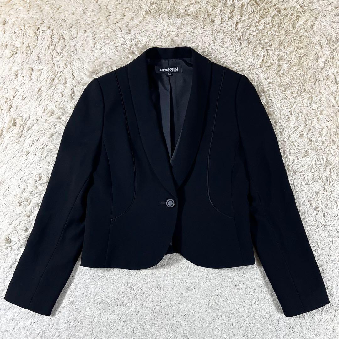 ✨未使用級 東京イギン セットアップ ショールカラー ロング丈 ワンピース