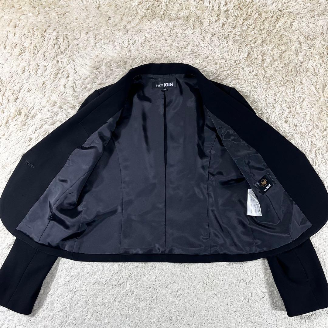 ✨未使用級 東京イギン セットアップ ショールカラー ロング丈 ワンピース