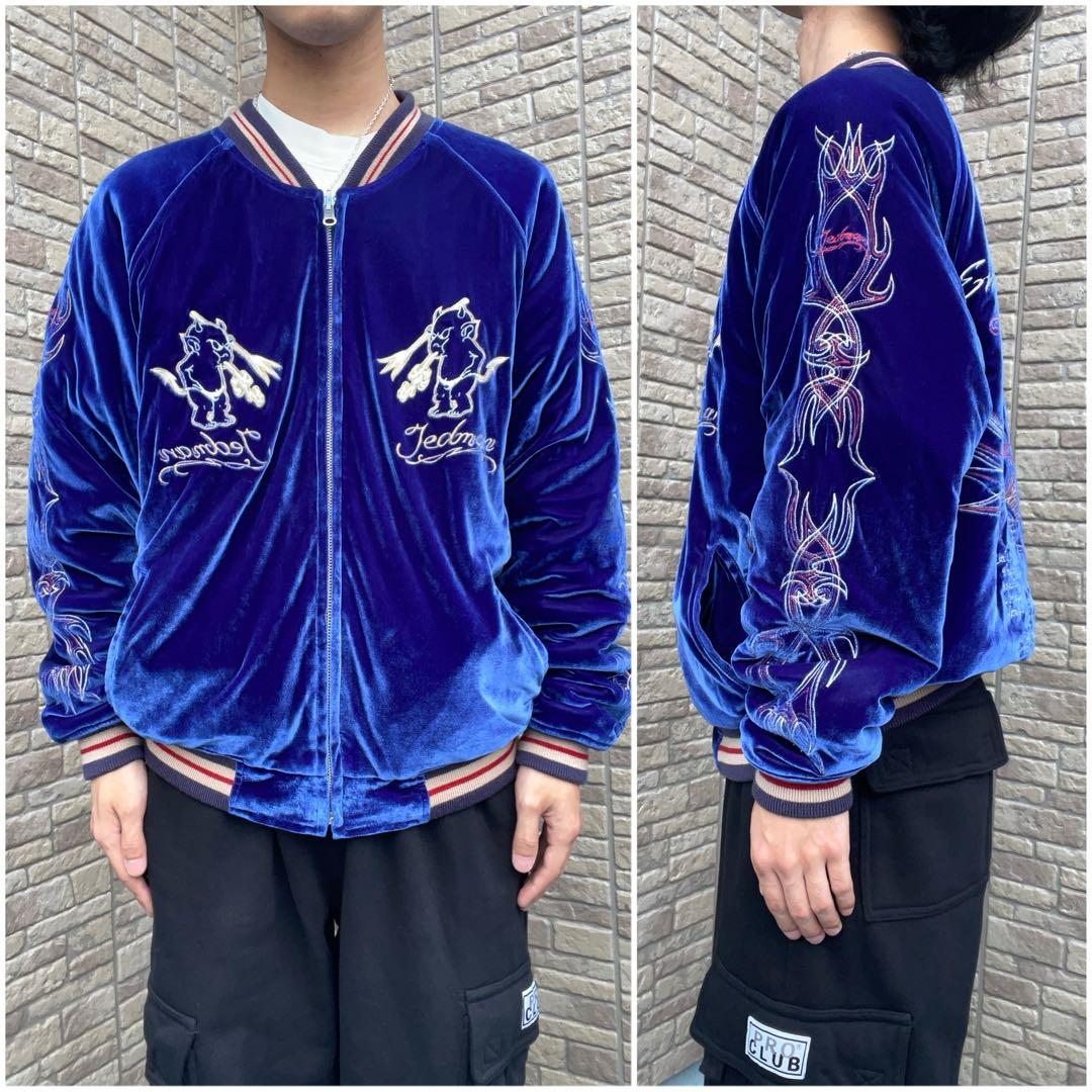 tedman テッドマン スカジャン スーベニアジャケット ベロア 別珍 古着