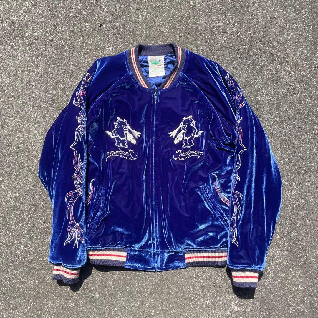 tedman テッドマン スカジャン スーベニアジャケット ベロア 別珍 古着