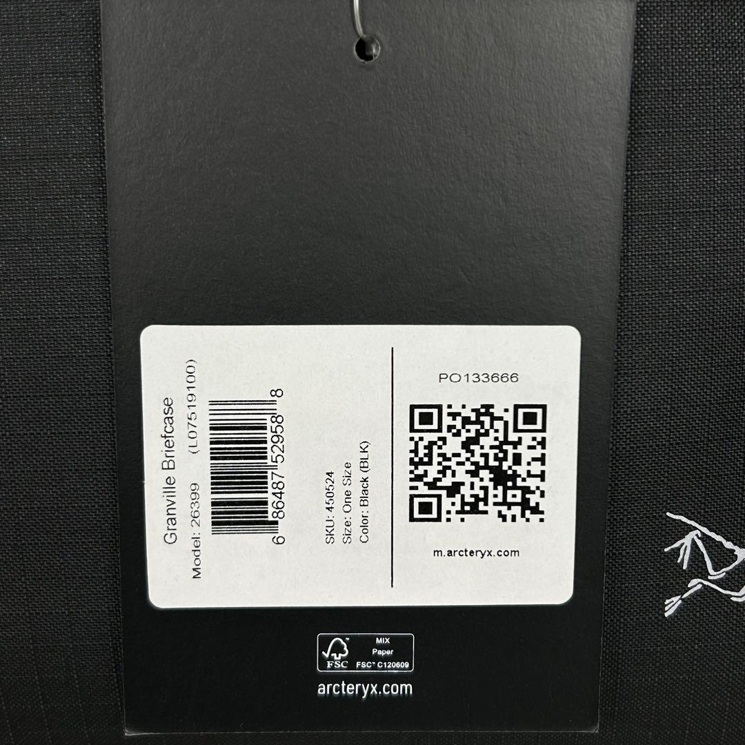 希少 未使用 アークテリクス グランヴィル ブリーフケース ブラック 廃盤