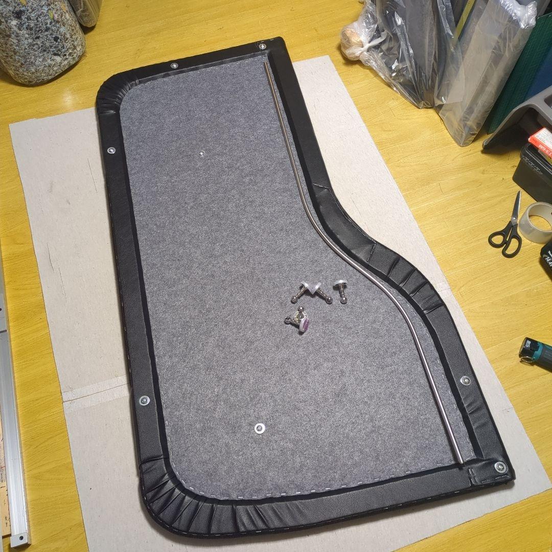 【さくら】フラット4点セット&ハイルーフ棚（曲線タイプ）【ブラックレザー】