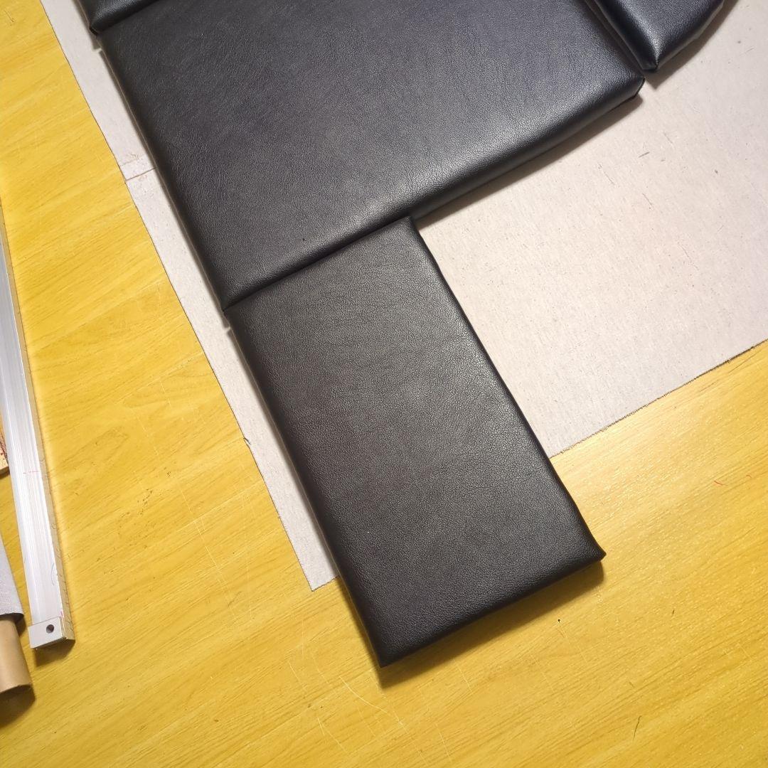 【さくら】フラット4点セット&ハイルーフ棚（曲線タイプ）【ブラックレザー】