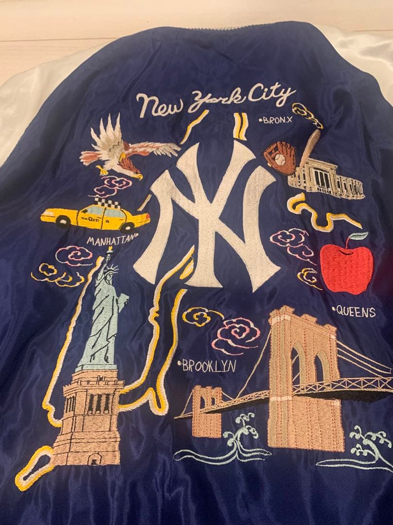 ビームス別注テーラー東洋MLBスカジャン/希少サイズ/XXL 特特大 ヤンキース