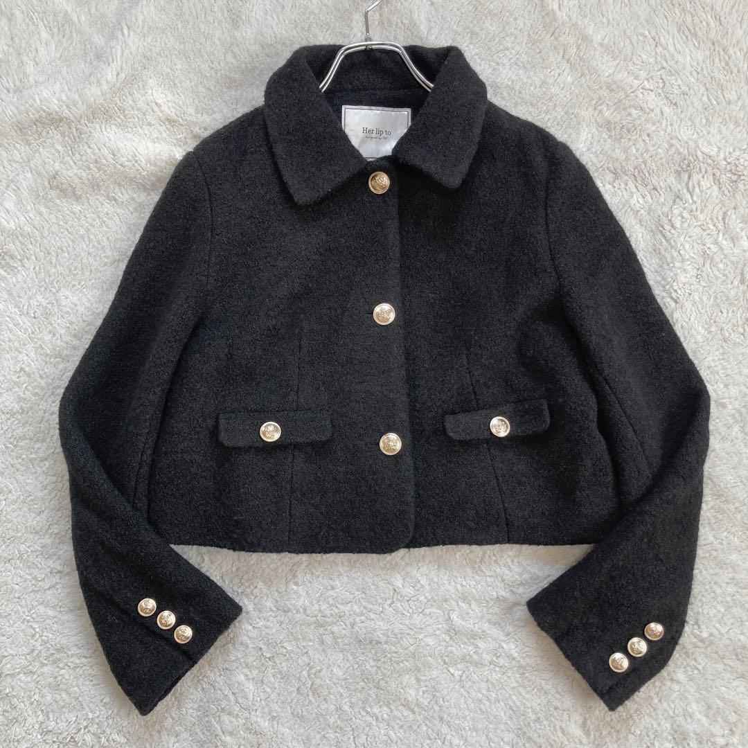 美品・24AW✨Her lip to　 Boucle Jacket