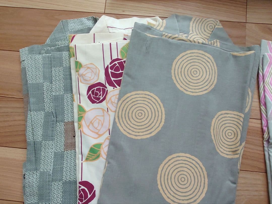 色浴衣 18枚 帯 20本 まとめ売り 旅館 民宿 ゆかた 浴衣 色ゆかた