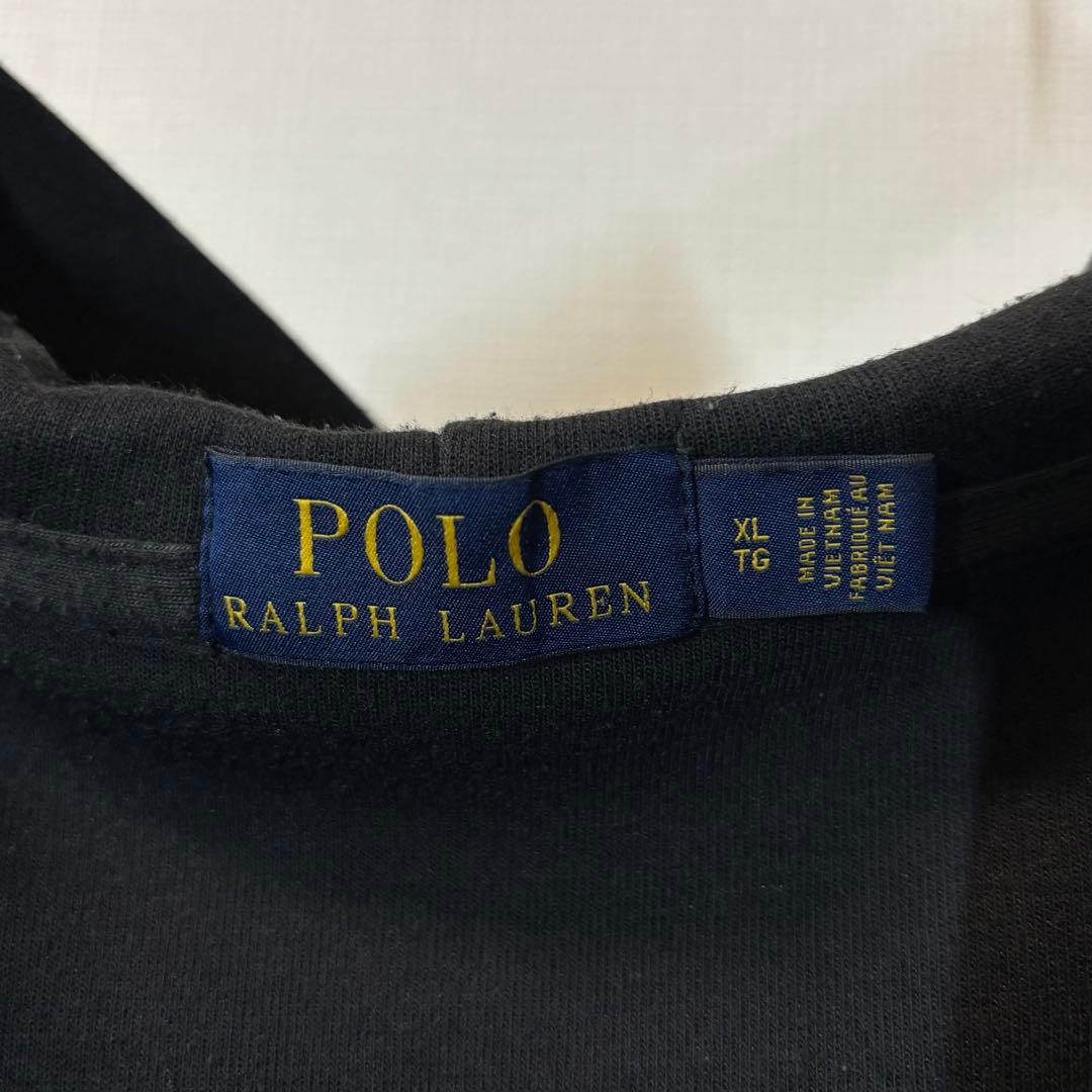 Ralph Lauren フルジップパーカー 黒 現行タグ 刺繍 ラルフローレン