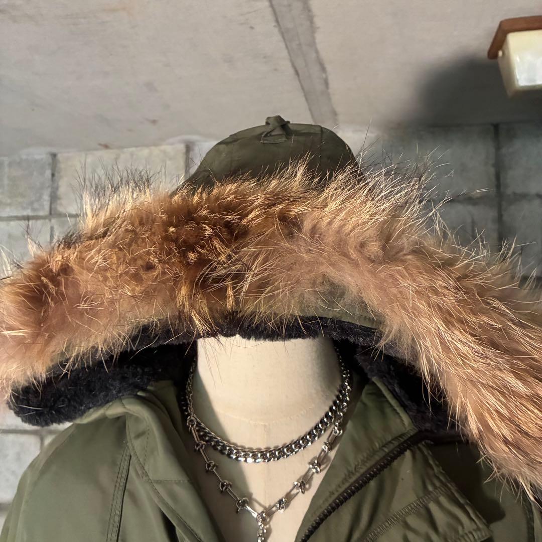 モッズコート　フライトジャケット　リアルファー　 N2B ミリタリー　ナイロン