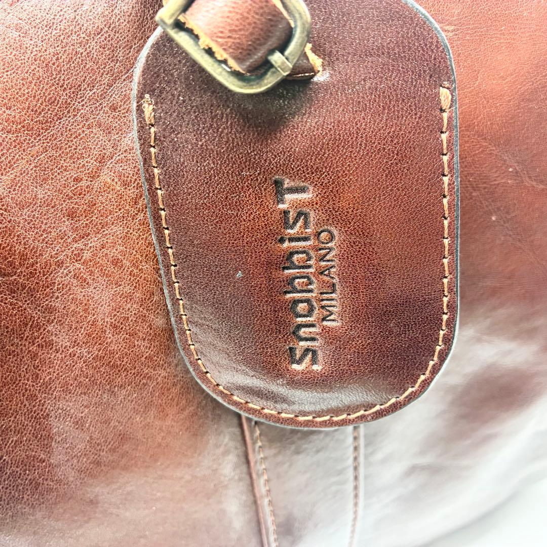 【極美品】⭐️スノビスト Snobbist オールレザーボストンバッグ 2WAY