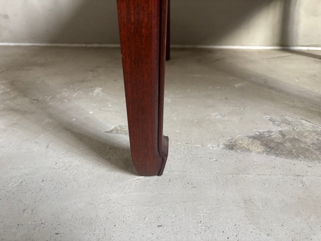 アンティーク 唐木 花梨 無垢材 肘付イス 古家具 アームチェア 木製 ②