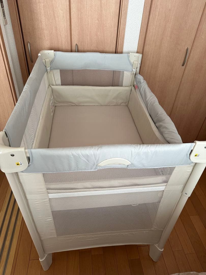 超美品 Aprica折り畳みベビーベッド ココネルエアー AB