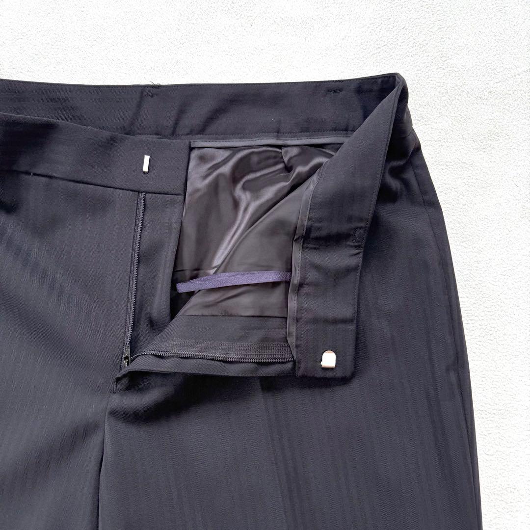 美品・洗える✨レミュー ストライプ パンツ スーツ セットアップ ブラック