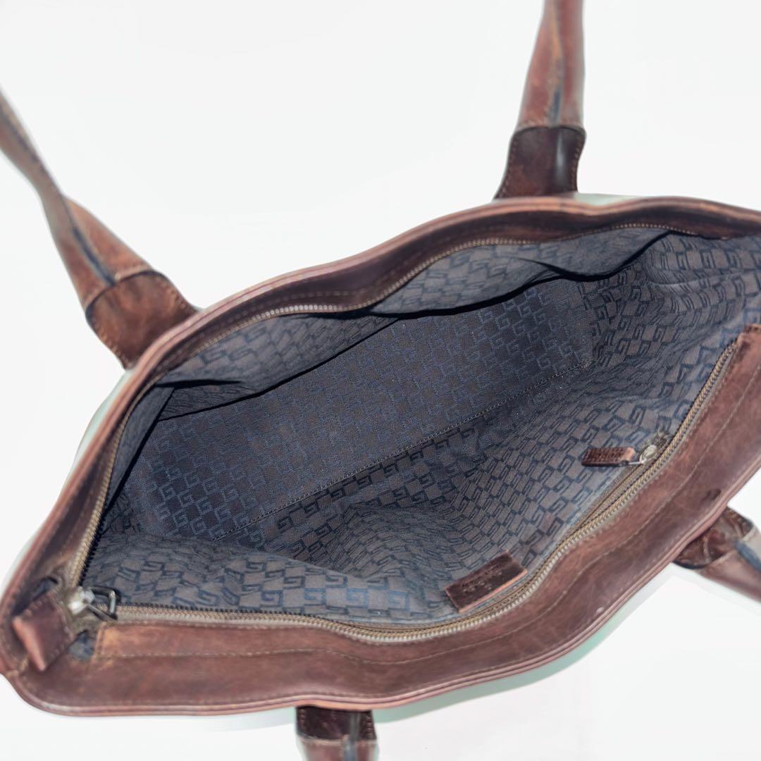 ✨希少✨　GUCCI トートバッグ　シェリーライン　ロゴ金具　スエード　男女兼用