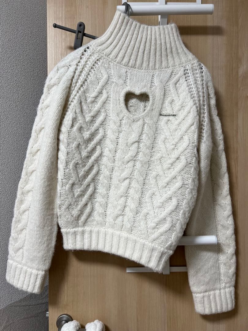 Mary heart knit tops ANDMARYニット