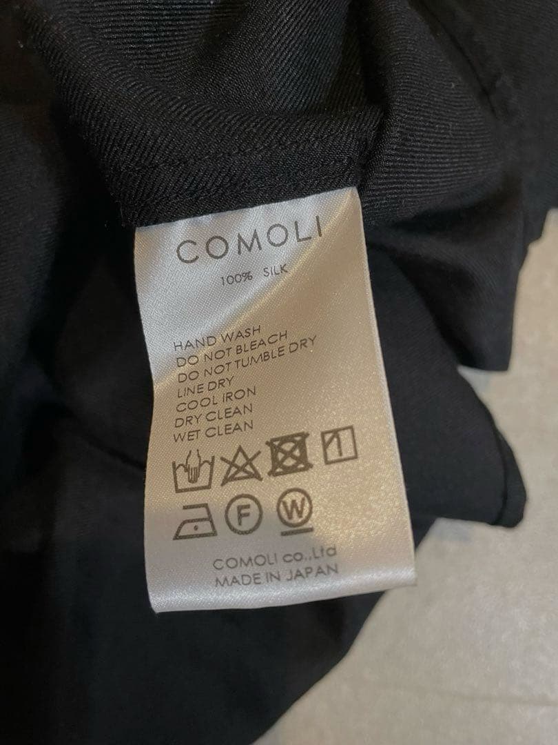 COMOLIコモリ　シルクネルスキッパーシャツ