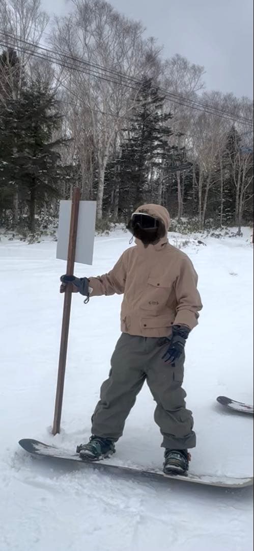 NOMADIK 777 フード付きスノーボードウェア L ベージュ