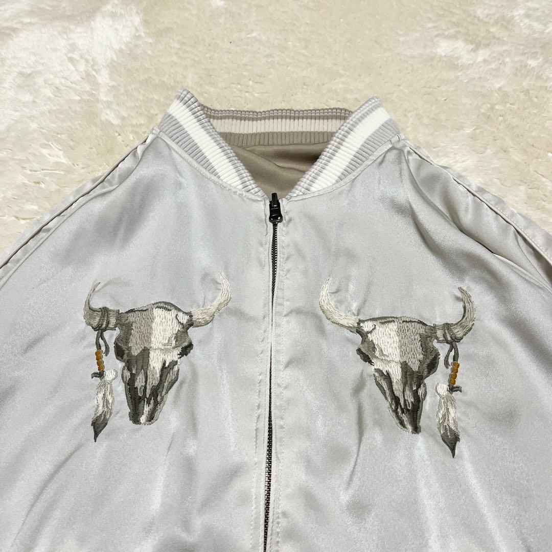 ✨希少色✨goa インディアン バッファロー刺繍 リバーシブル スカジャン