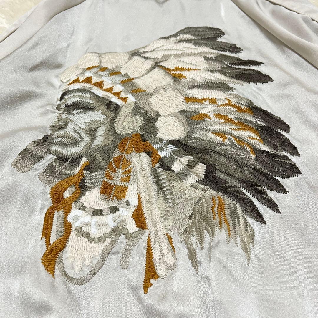 ✨希少色✨goa インディアン バッファロー刺繍 リバーシブル スカジャン