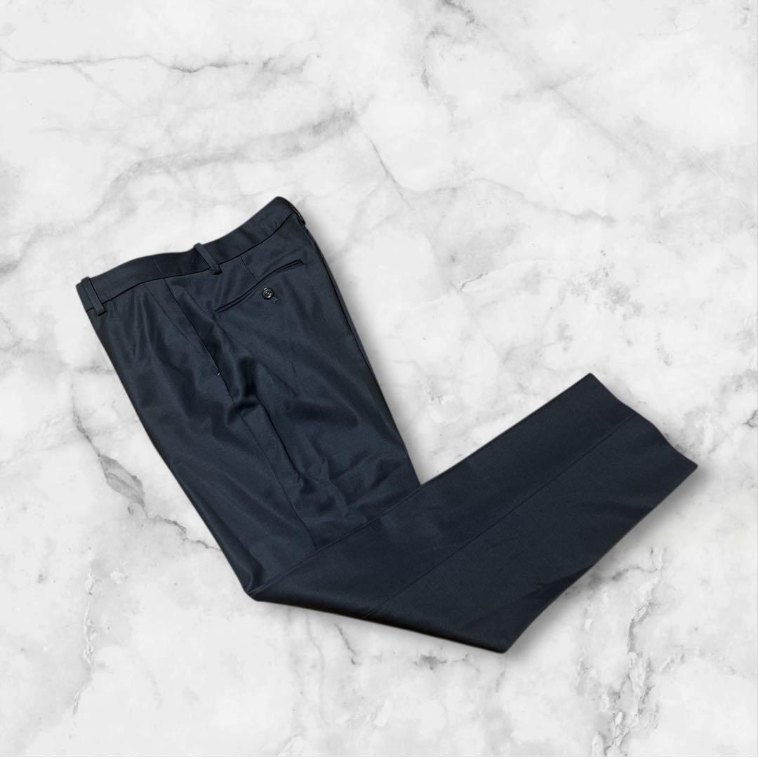 現行タグ Theory ノーカラー スーツセットアップ 2ピース ネイビー ２