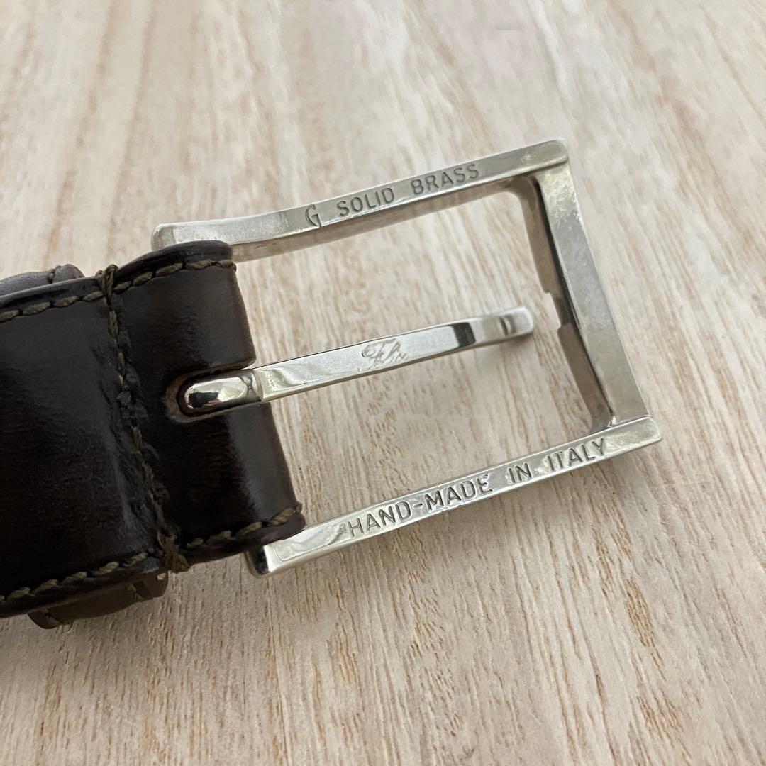 訳あり極美品✨Felisi✨フェリージ✨レザーベルト✨85cm✨濃茶✨699/6