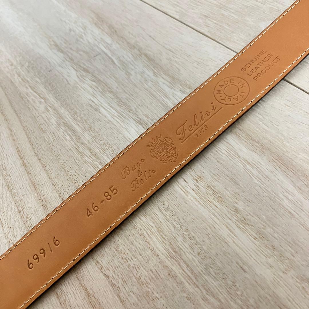訳あり極美品✨Felisi✨フェリージ✨レザーベルト✨85cm✨濃茶✨699/6