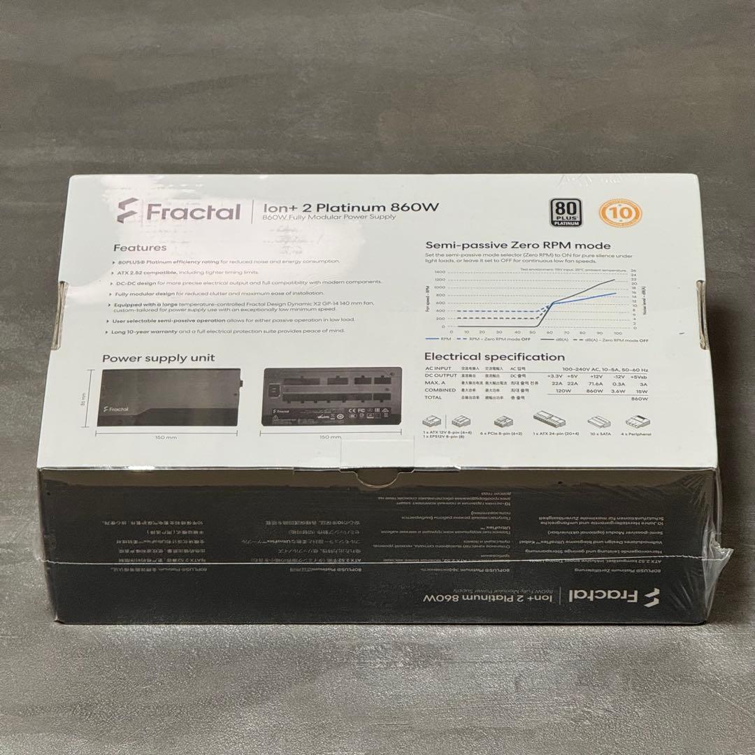 未開封 Fractal Design Ion+ 2 Platinum 860W