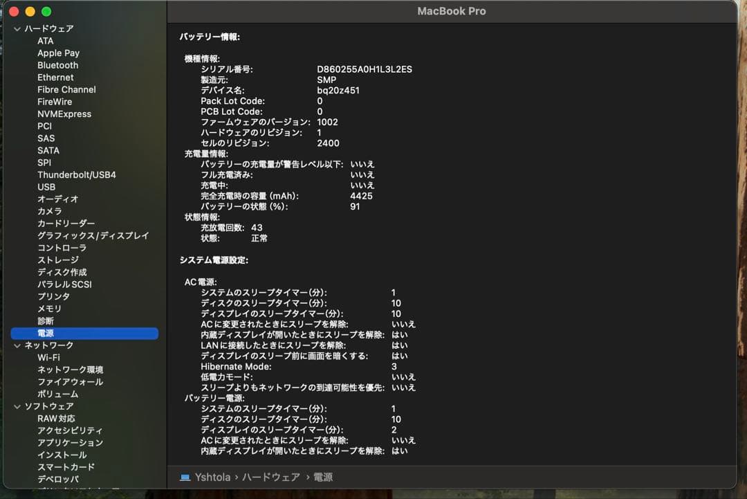 MacBook Pro 13.3インチ 2020 A2289