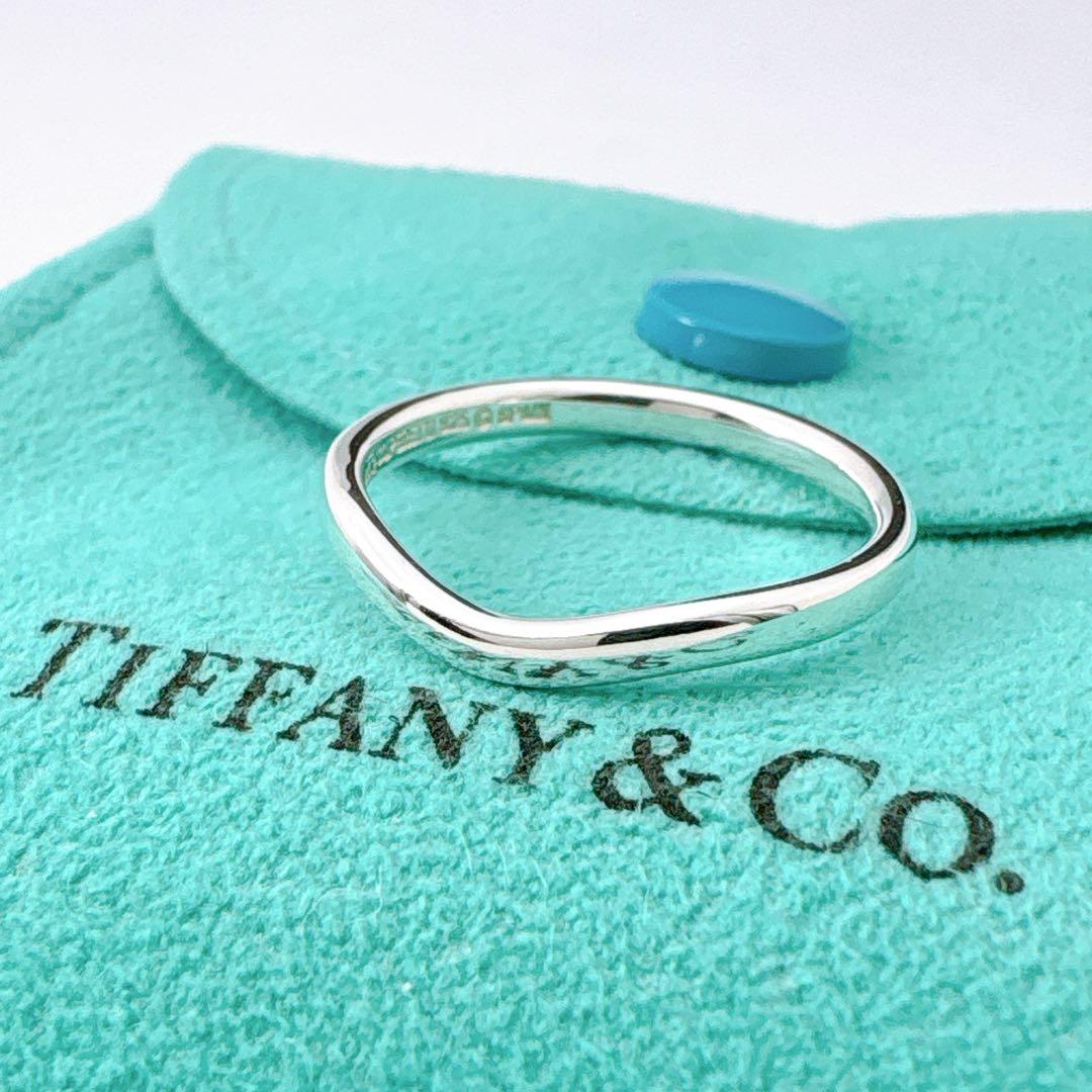 極美品 オールドティファニー カーブド リング 12号 シルバー925