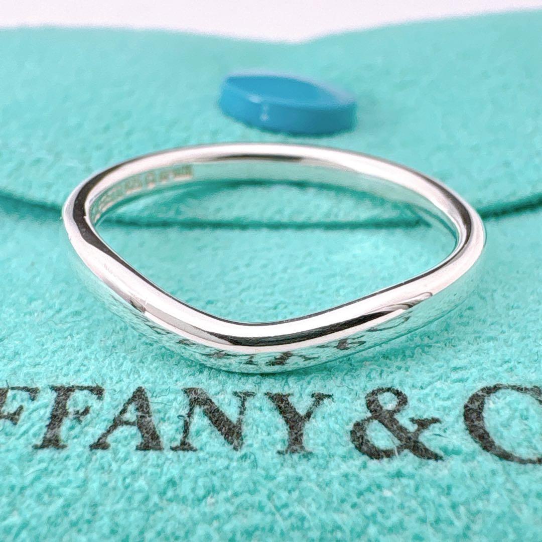 極美品 オールドティファニー カーブド リング 12号 シルバー925