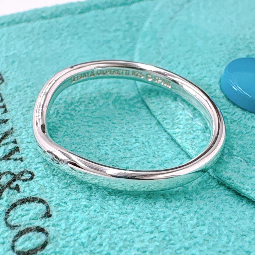 極美品 オールドティファニー カーブド リング 12号 シルバー925