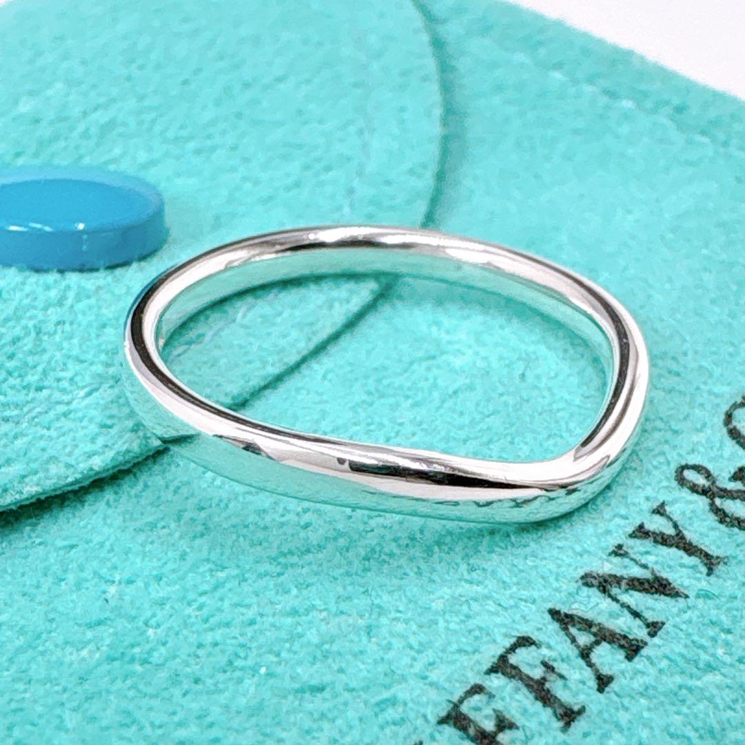 極美品 オールドティファニー カーブド リング 12号 シルバー925