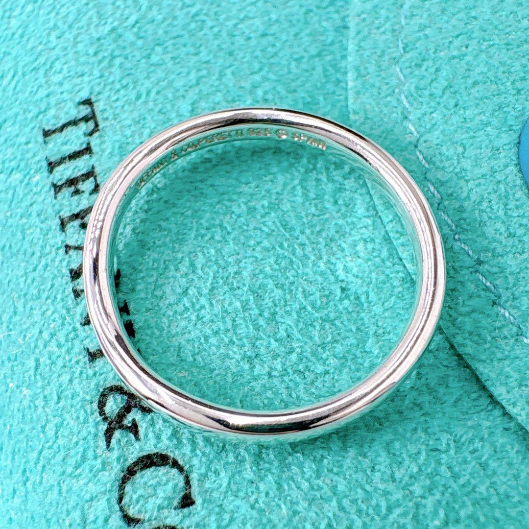 極美品 オールドティファニー カーブド リング 12号 シルバー925