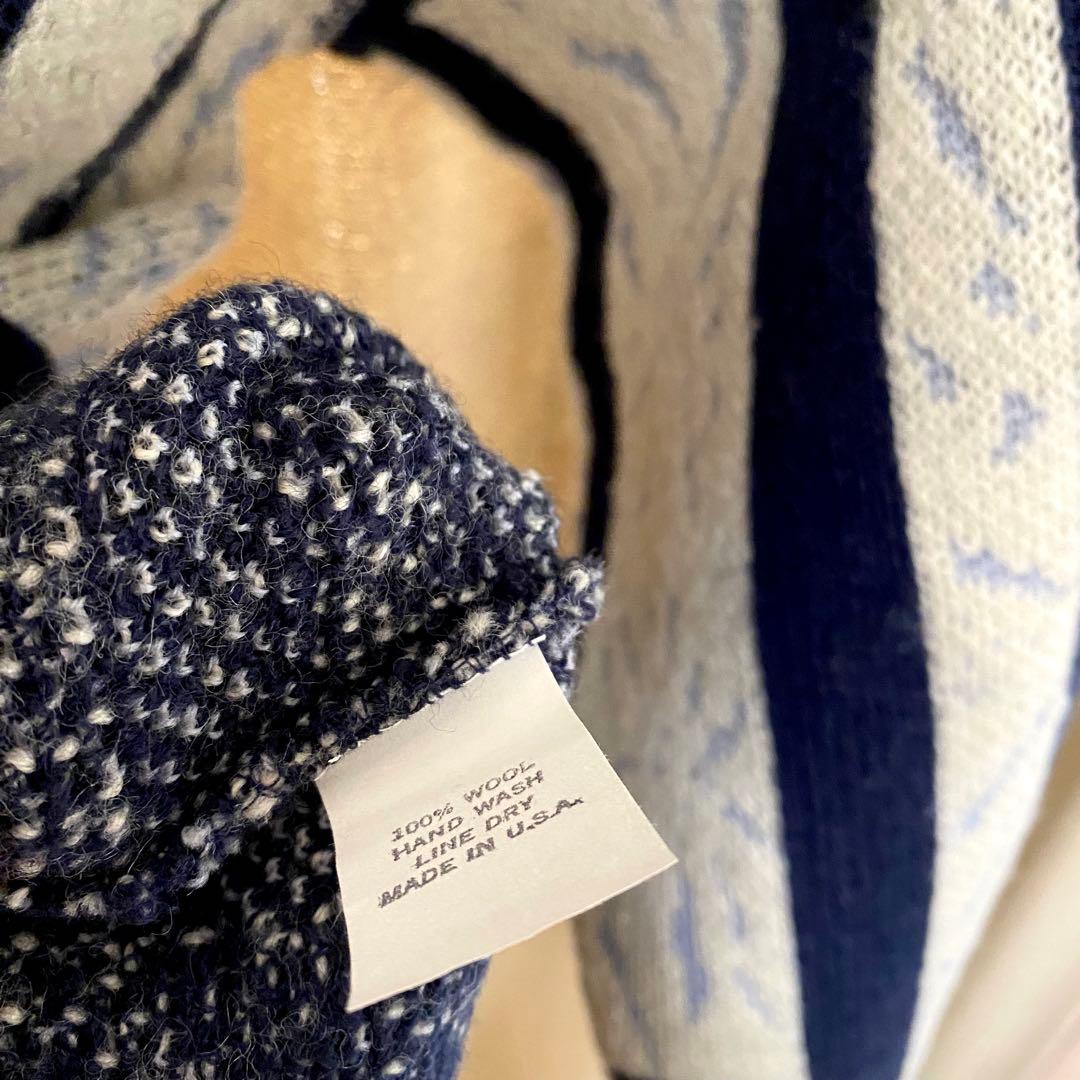 80's MARITHÉ FRANÇOIS GIRBAUD 総柄 ウールニット