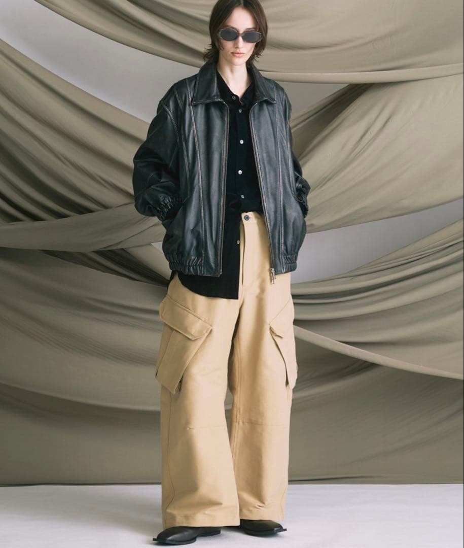 ジャケット・アウター Sheep Leather Single Collard Blouson