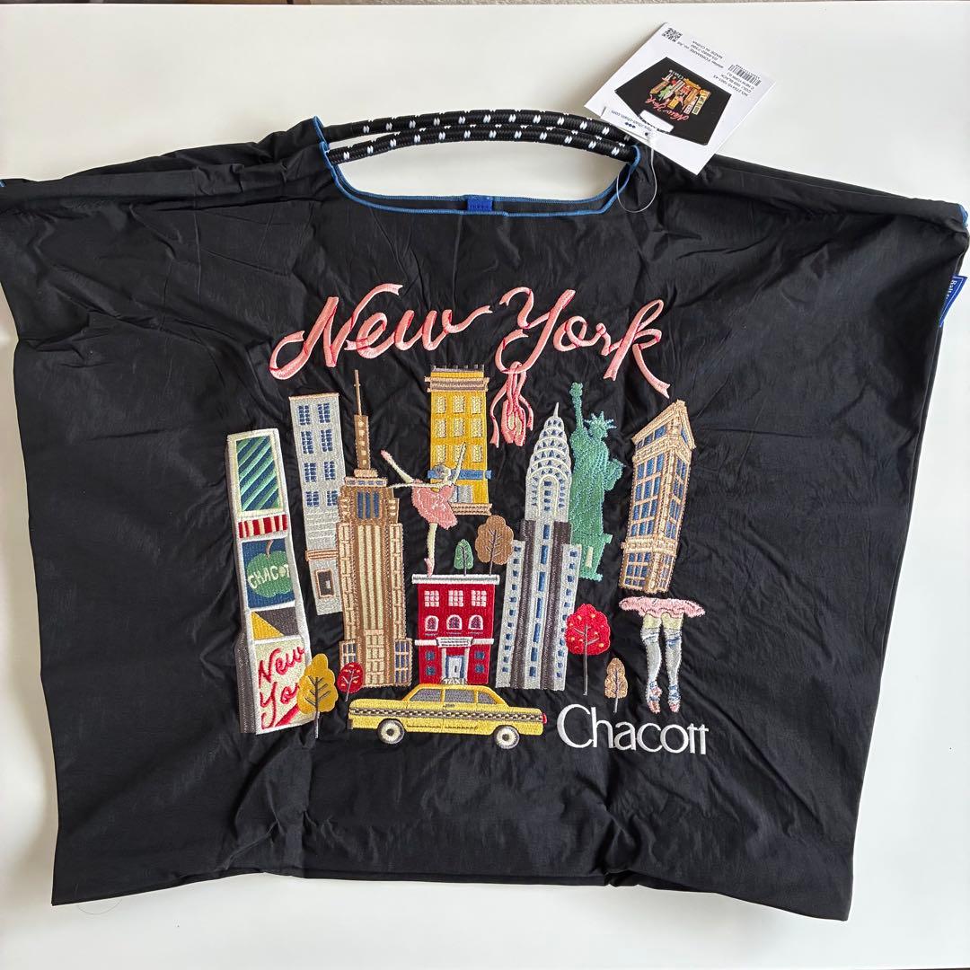 ポールアンドチェーン　チャコット　New York ブラック エコバッグ　L