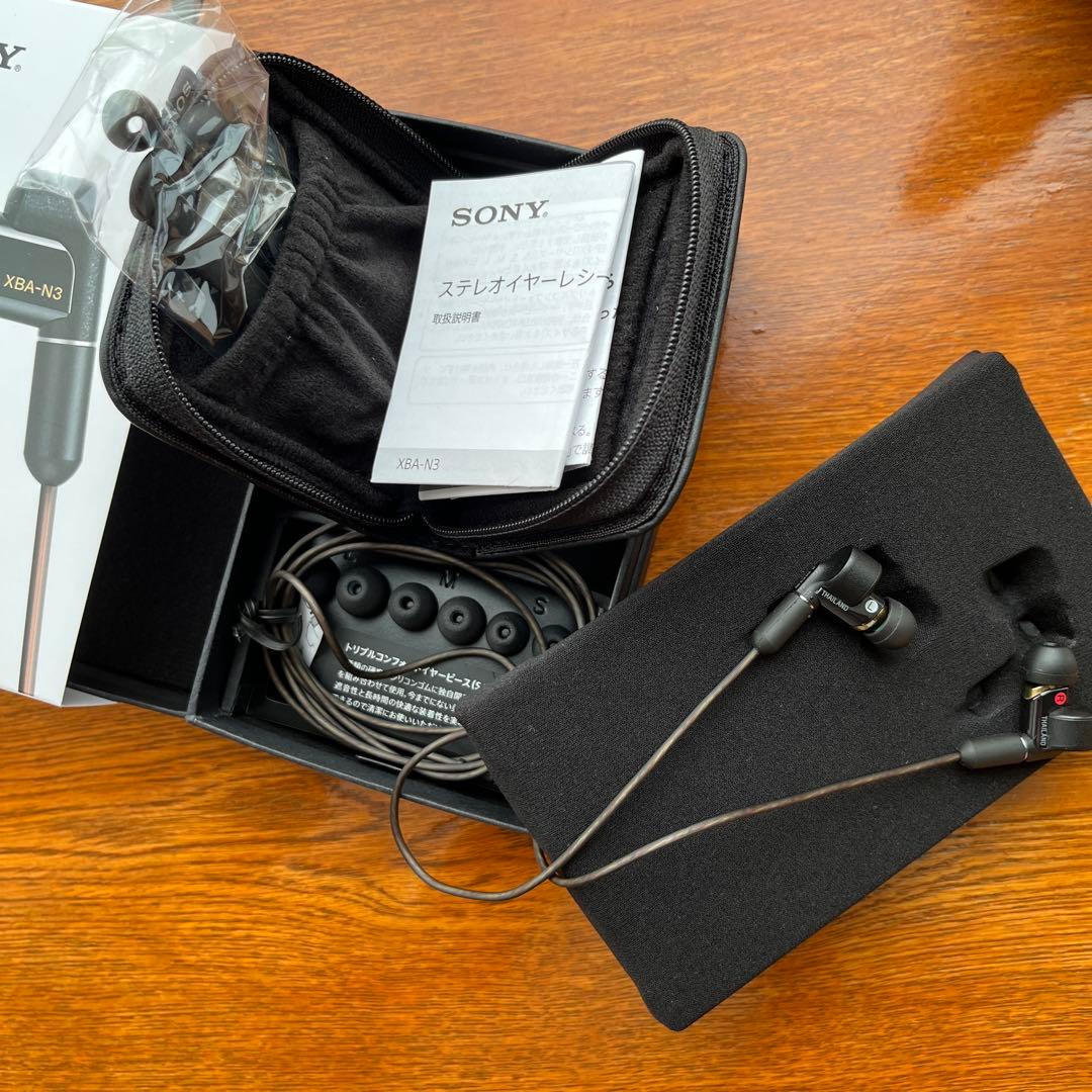 【未使用に近い】SONY XBA-N3 イヤホン 箱・ケーブル・イヤピース付