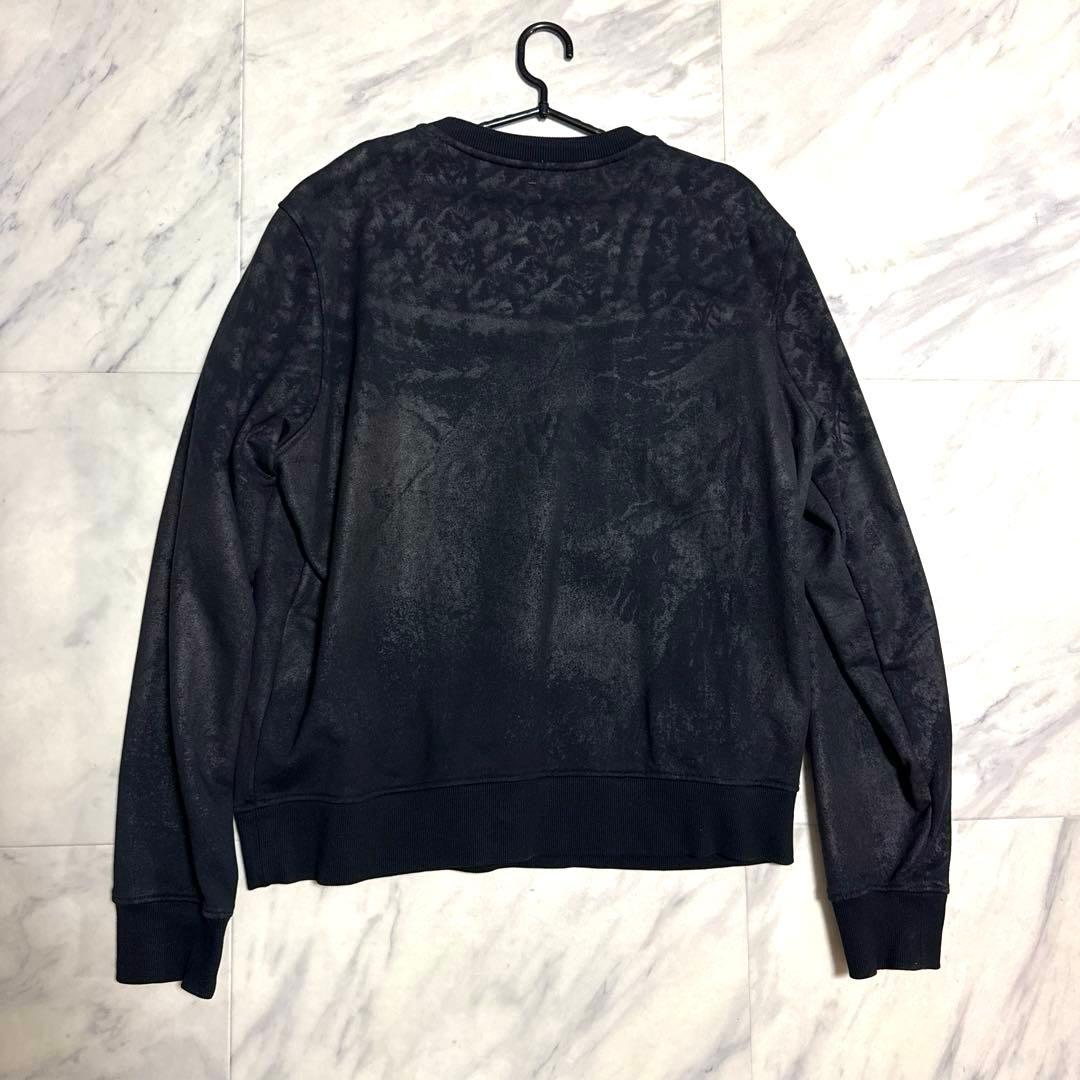 【極希少】DIESEL ブラック コーティングスウェット　ブラック　XL