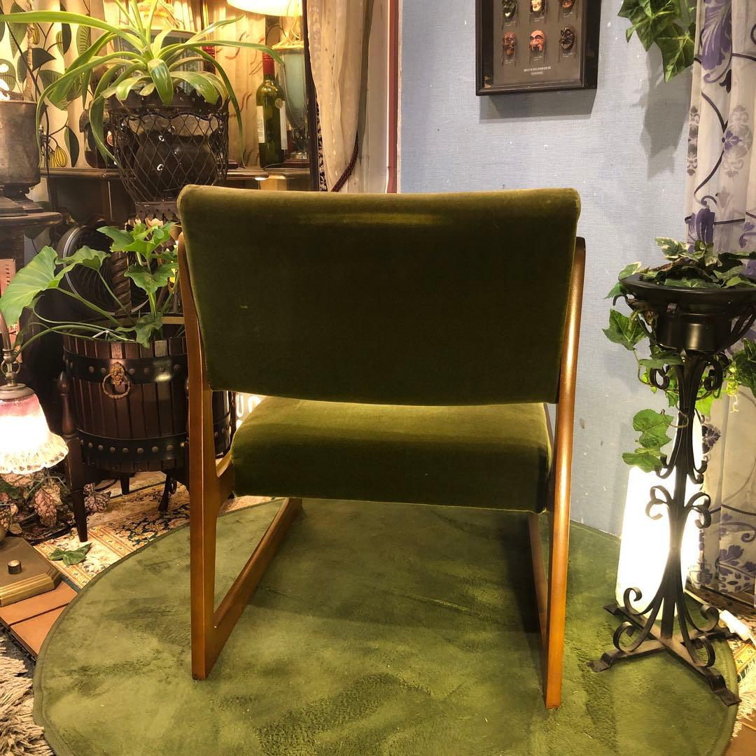 ト*ム様 ヴィンテージ ミッドセンチュリー　カリモク６０　チェア　モケットグリー